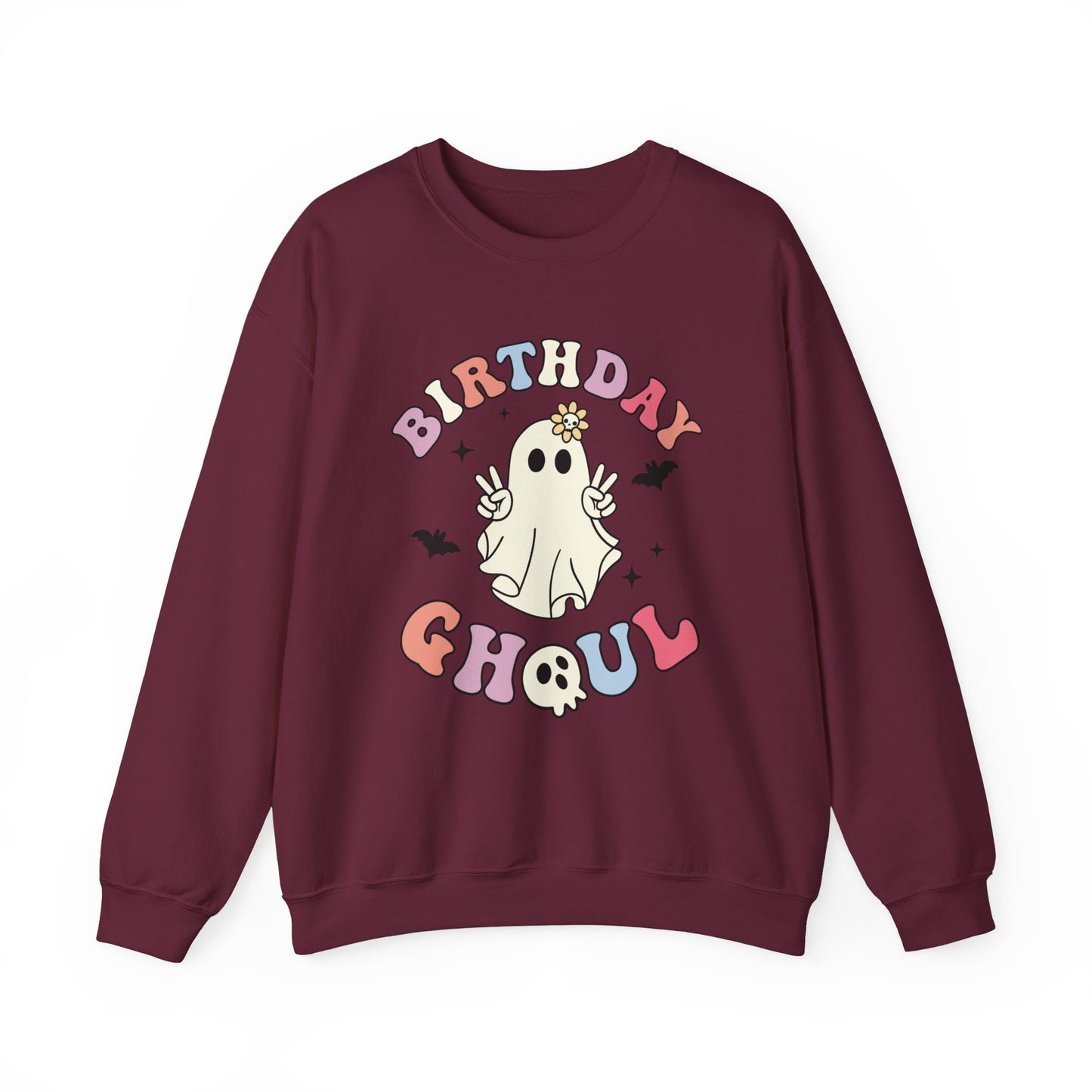 Birthday Ghoul Sweatshirt Funny Halloween Birthday Sweater Retro Halloween Ghost Sweatshirt Spooky Season Groovy Halloween Birthday Party