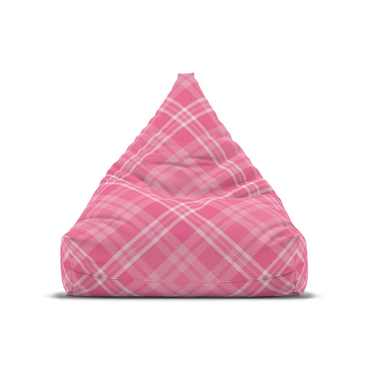 Tartan Bean Bag Chair Cover Pink Aesthetic Home Decor Scottish Cross-checkered Beanbag Teens Dorm Bedroom Living Room Games Room Patio Gift