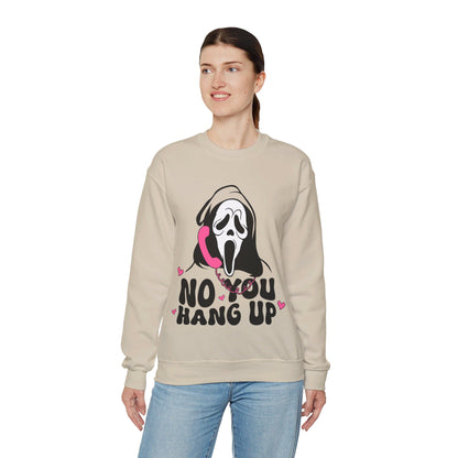 No You Hang Up Sweatshirt Funny Ghostface Sweater Gho-st Calling Halloween Sweatshirt Horror Movie Sweatshirt Scream Halloween Outfit Gift