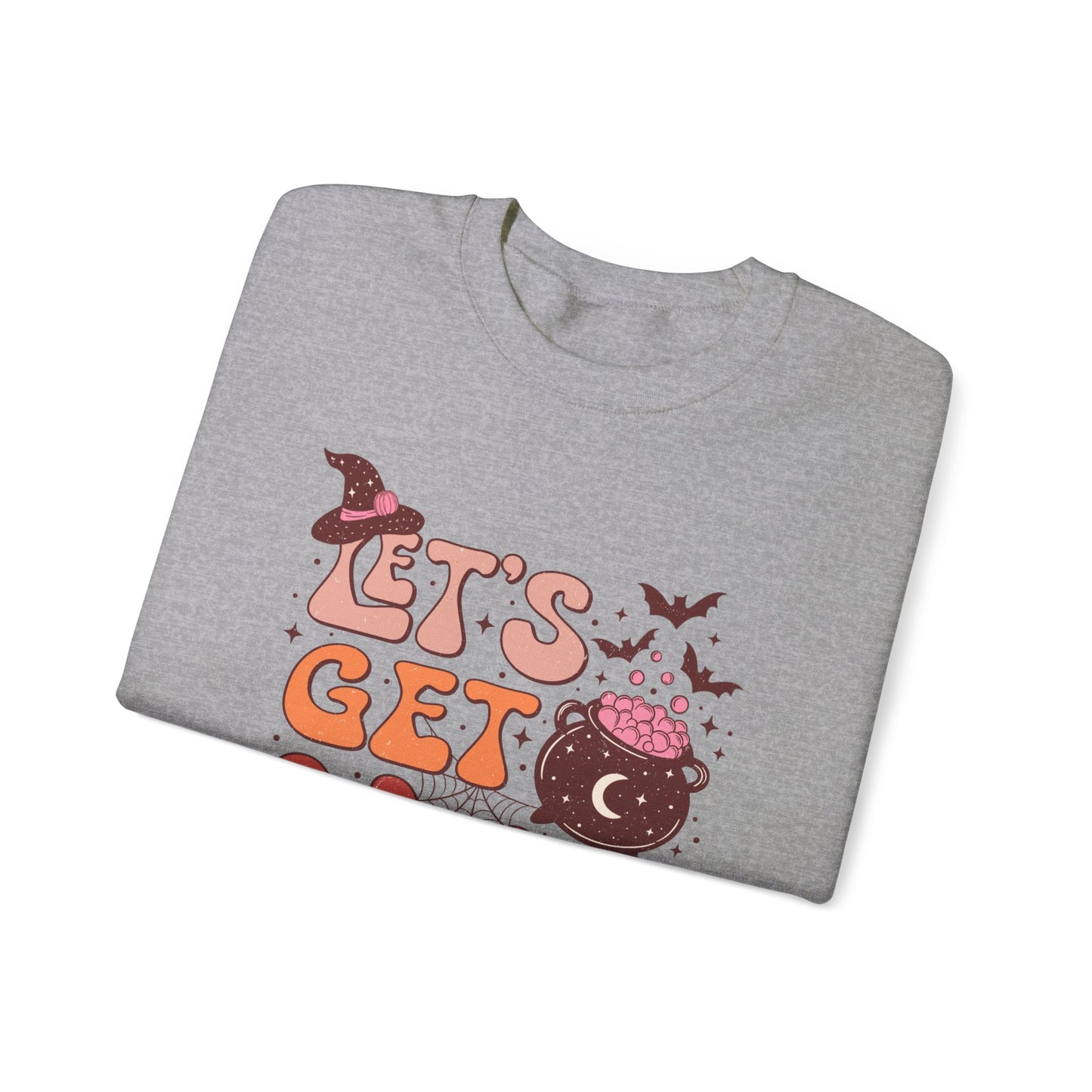 Let's Get Wicked Sweatshirt Funny Halloween Sweater Wicked Sweat Magical Spooky Season Crewneck Retro Halloween Witch Sweatshirt Women Gift