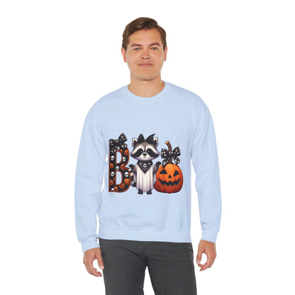 Boo Raccoon Sweatshirt Halloween Raccoon Costume BOO Pullover Sweater Raccoon Lovers Sweatshirt Halloween Cute Raccoon Gift Spooky Season