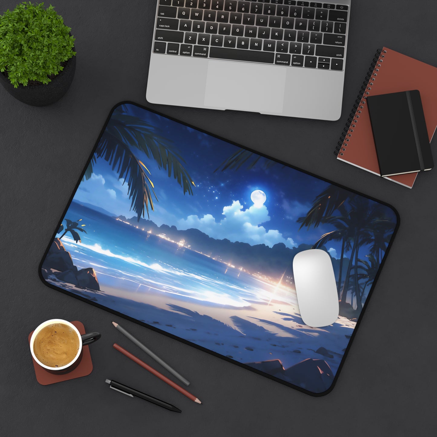 Anime Beach Desk Mat Lofi Office Desk Accessory Manga Lover Mouse Pad Japanese Desk Pad Large Gaming Mousepad XL Unique Gift Idea Anime Fan