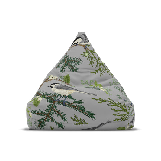 Cottagecore Bean Bag Chair Cover Vintage Wild Birds Beanbag Narure Lover Grey Home Decor Farmstyle Adult Teens Bedroom Living Room Furniture