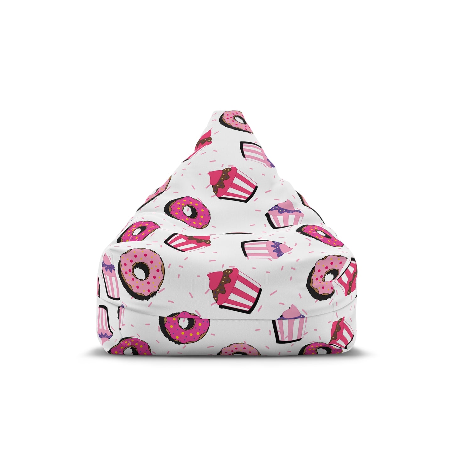 Cupcakes Donuts Bean Bag Chair Cover Playroom Pink Beanbag Living Room Home Aesthetic Decor Teens Dorm Bedroom Girls Games Room Chair Gift