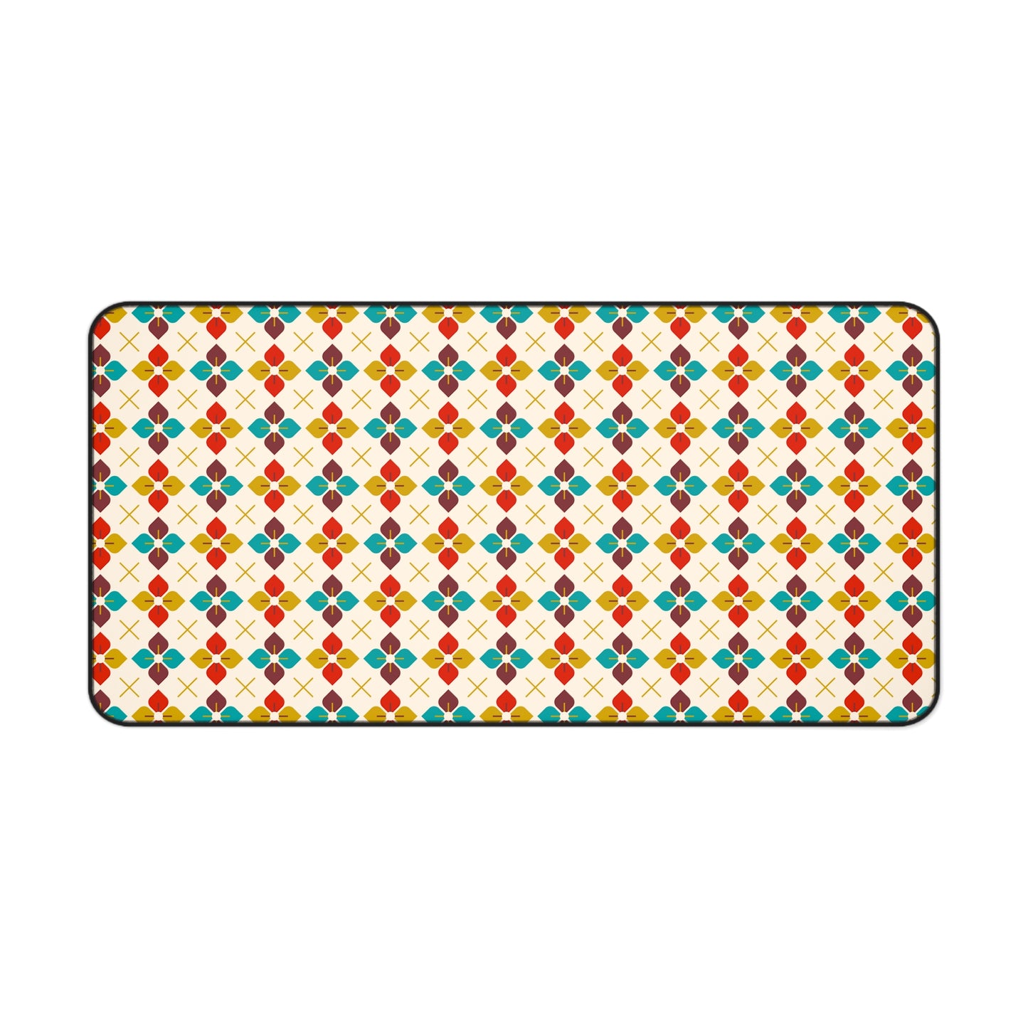 Mid Century Modern Desk Mat 1960s Retro Groovy Hippie Office Desk Accessories Boho Chic Mouse Pad Funky Vintage Desk Pad Unique Gift Idea