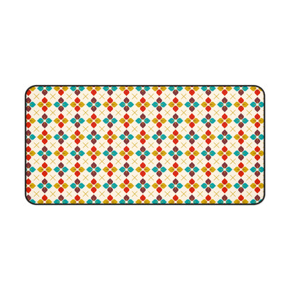 Mid Century Modern Desk Mat 1960s Retro Groovy Hippie Office Desk Accessories Boho Chic Mouse Pad Funky Vintage Desk Pad Unique Gift Idea