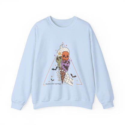 Sweet and Spooky Sweatshirt Retro Halloween Crewneck Groovy Vintage Halloween Apparel Fall Sweater Cool Funky Unique Novelty Women Gift Girl