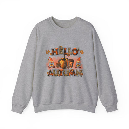 Hello Autumn Sweatshirt Gnomes Fall Sweater Cute Gnome Sweashirt Fall Season Apparel Autumn Thanksgiving Gnome Sweatshirt Thanksgiving Gift