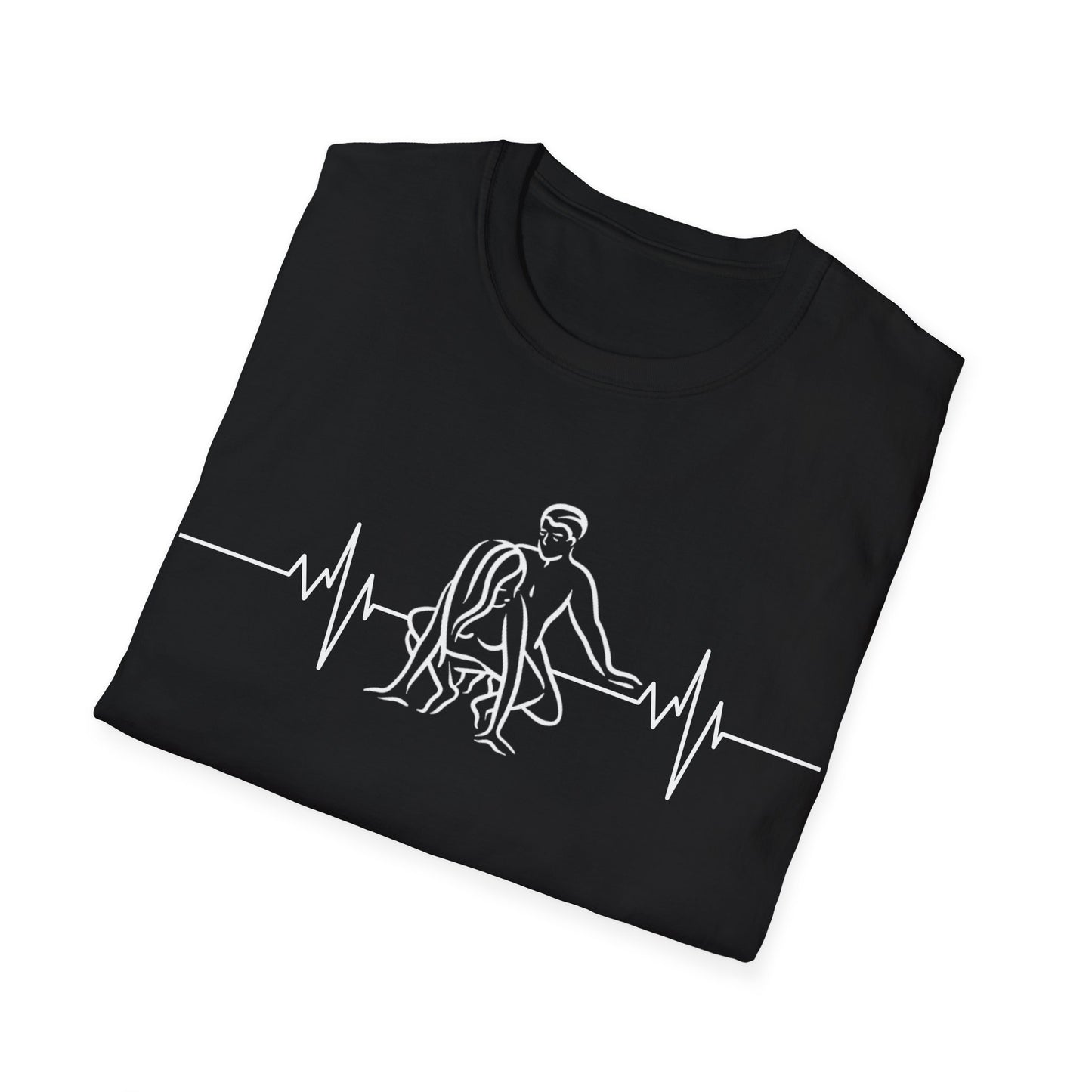 Unisex Heartbeat Kama Sutra T Shirt, Favorite Sexual Pose No.40,Erotic Sexual Desire Couples Gift,Naughty Kinky Adult T-shirt