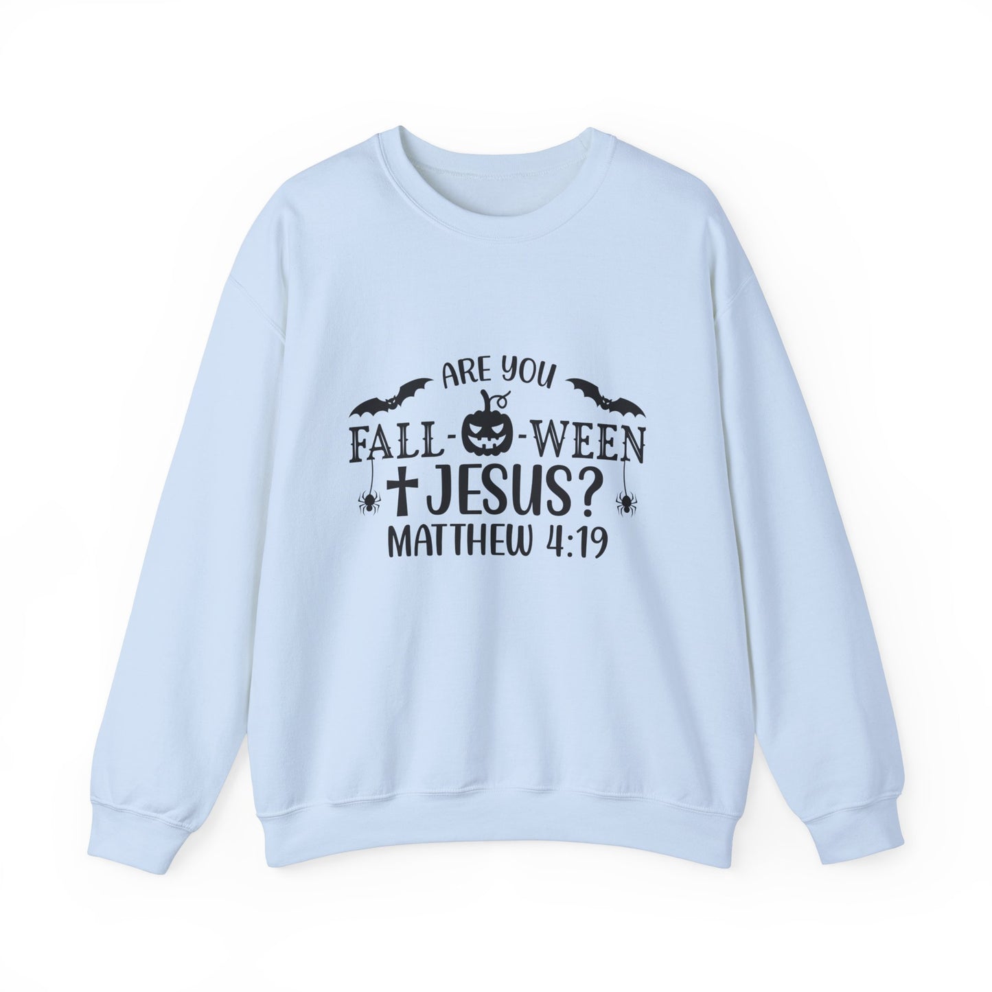 Are You Fall-O-Ween Jesus Sweater Christian Sweatshirt Fall Religious Sweater Matthew 4:19 Bible Verse Sweatshirt Falloween Jesus Halloween