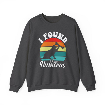 I Found This Humerous Sweatshirt Funny Retro Halloween Sweater Funny Cat Halloween Sweatshirt Bone Joke Crewneck Spooky Fall Season Apparel