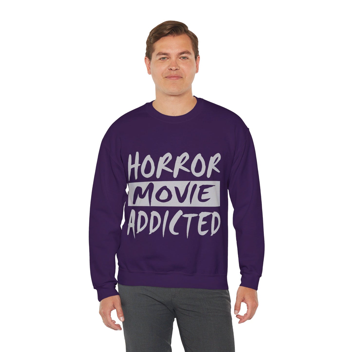 Horror Movie Addicted Sweatshirt Scary Movie Sweater Horror Movie Addict Sweatshirt Halloween Sweater Horror Movie Fan Club Gift Horror Fans