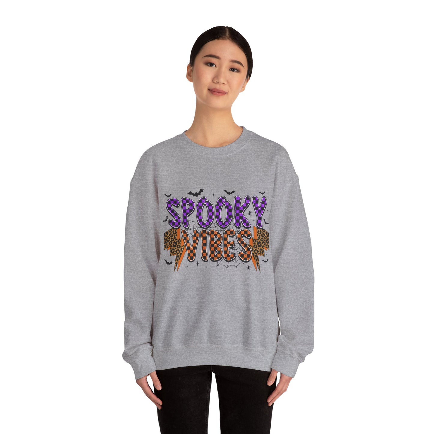 Spooky Vibes Sweatshirt Retro Halloween Sweater Halloween Vintage Sweatshirt Spooky Season Halloween Apparel Fall Crewneck Groovy Halloween