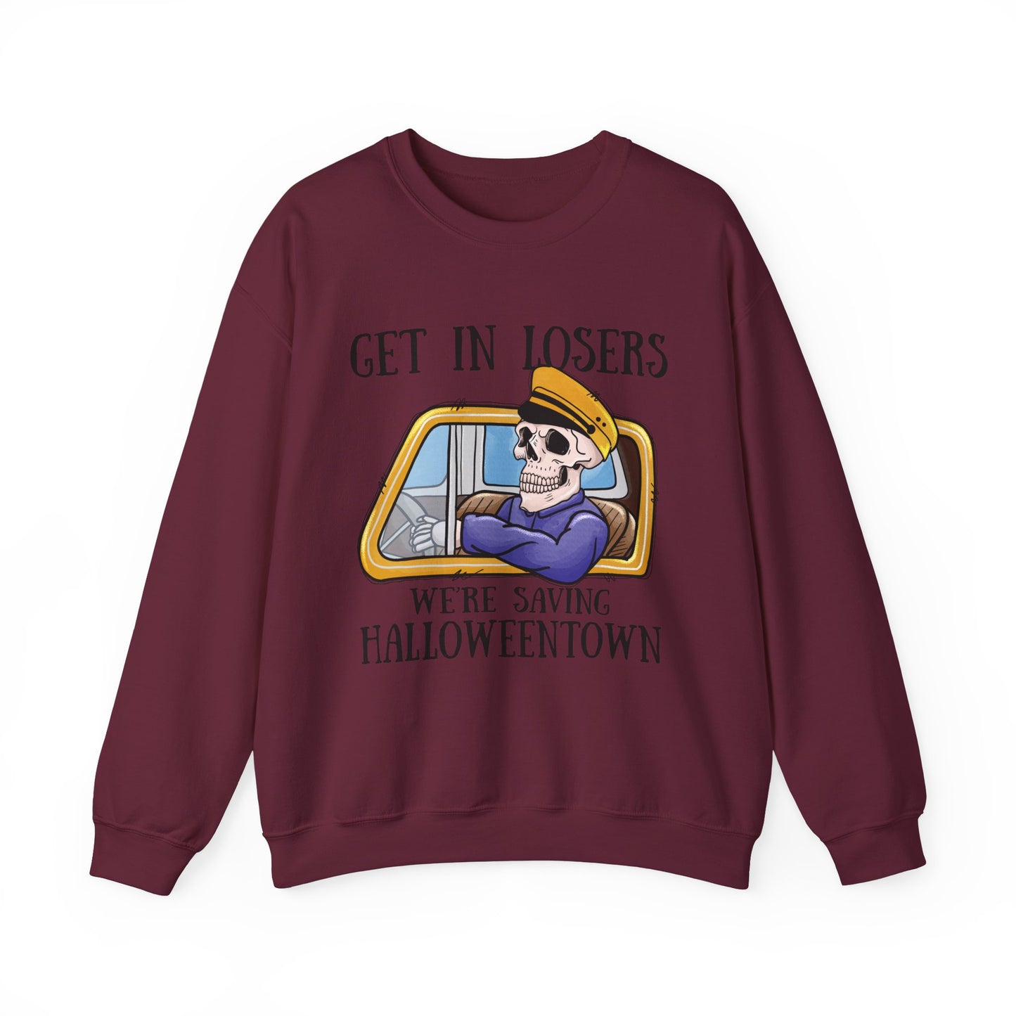 Get In Losers We're Saving HalloweenTown Sweatshirt Funny Halloween Sweater Get In Loser Halloween Crewneck Spooky Season Halloween Outfit