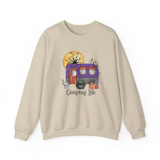 Halloween Camping Sweatshirt Camping Life Halloween Sweater Halloween Campground Sweat Spooky Camping Crewneck Spooky Season Camp Life Gift