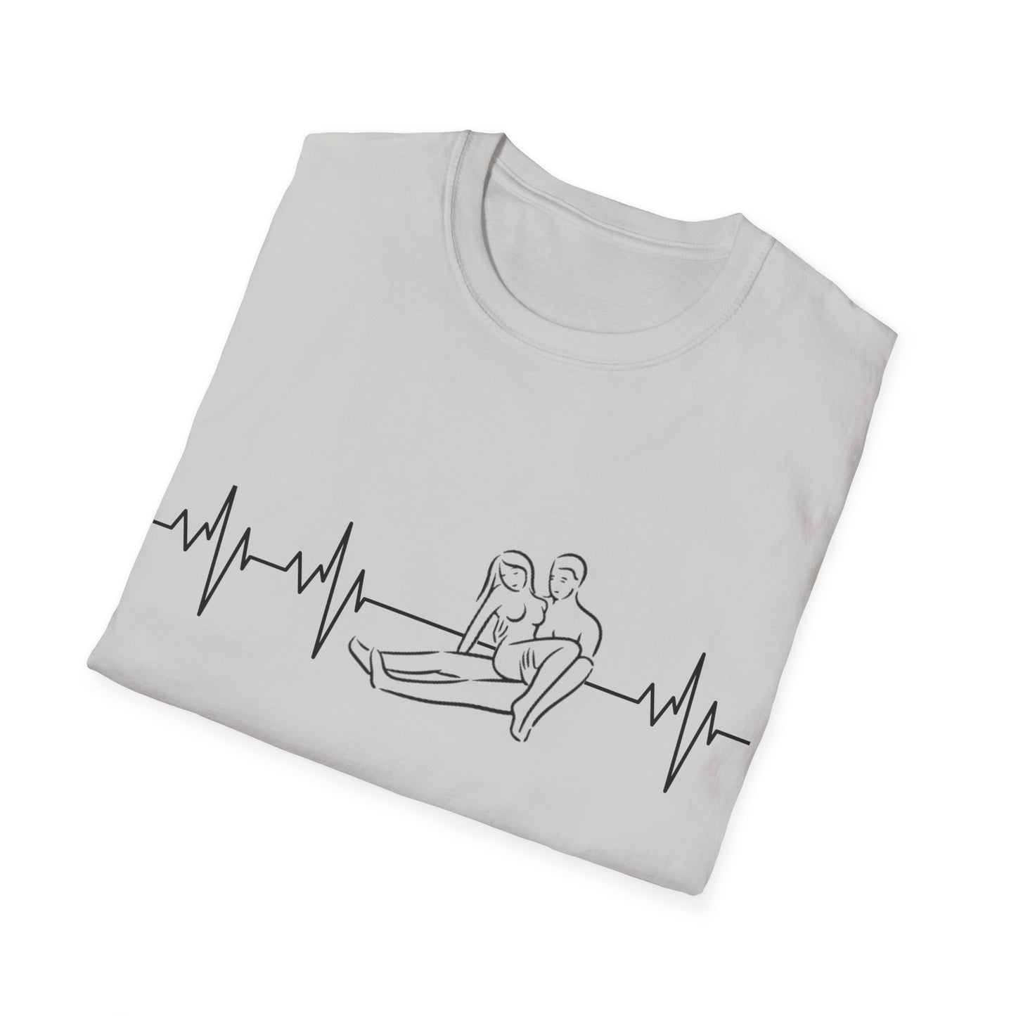 Unisex Heartbeat Kama Sutra T Shirt, Favorite Sexual Pose No.5, Erotic Sexual Desire Couples Gift,Naughty Kinky Adult T-shirt