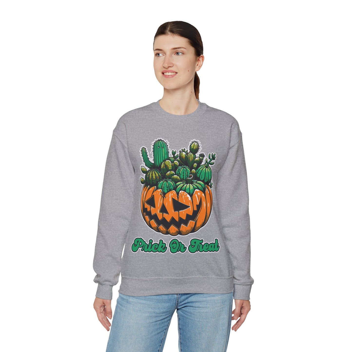 Prick or Treat Sweatshirt Halloween Cactus Succulent Sweater Funny Halloween Unisex Gardener Gift Pullover Sweat Halloween Plant Lover Gift