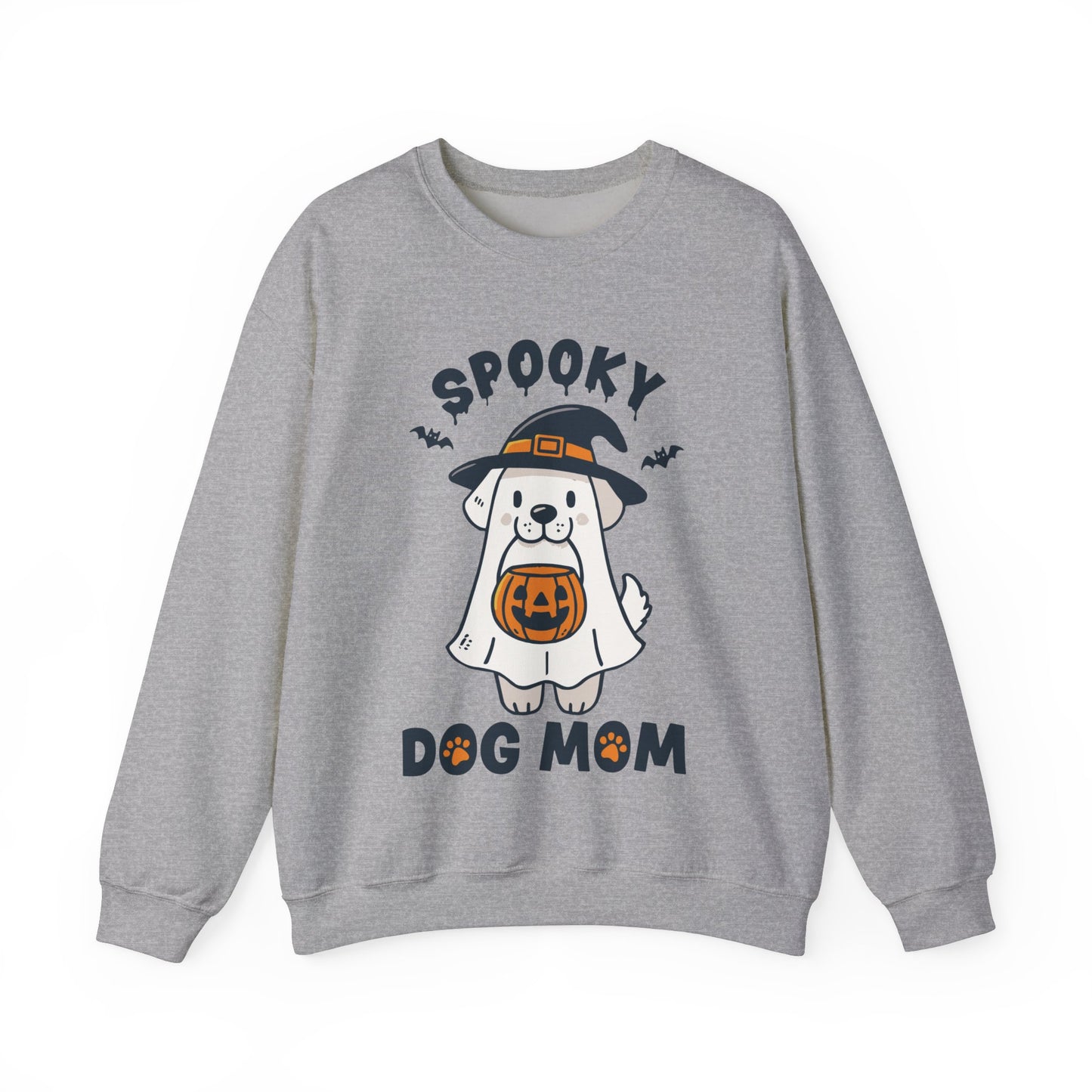 Spooky Dog Mom Sweatshirt Halloween Ghost Dog Sweater Women Dog Lover Pullover Cute Dog Mom Gift Trick or Treat Dog Mom Halloween Sweatshirt