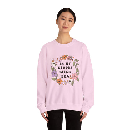 In My Spooky Bitch Era Sweatshirt Funny Halloween Sweater Trendy Retro Halloween Spooky Bitch Vintage Halloween Sweater Fall Season Women