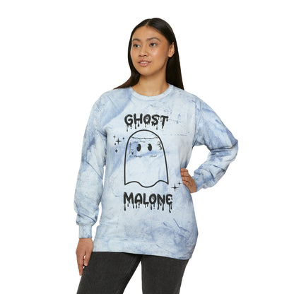 Ghost Malone Sweatshirt Halloween Sweater Cute Ghost Sweatshirt Funny Halloween Outfit Spooky Season Color Blast Sweat Spooky Halloween Gift