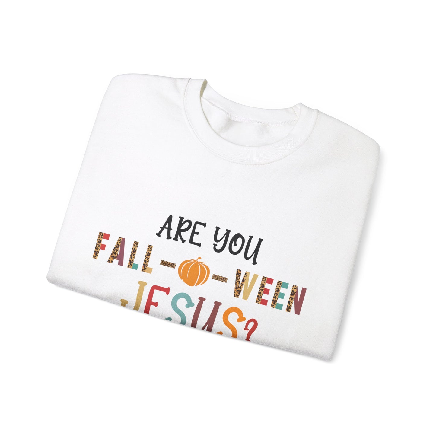 Are You Fall-O-Ween Jesus Sweatshirt Christian Retro Halloween Sweater Religious Fall Crewneck Follow Jesus Sweat Matthew Bible Verse 4:19