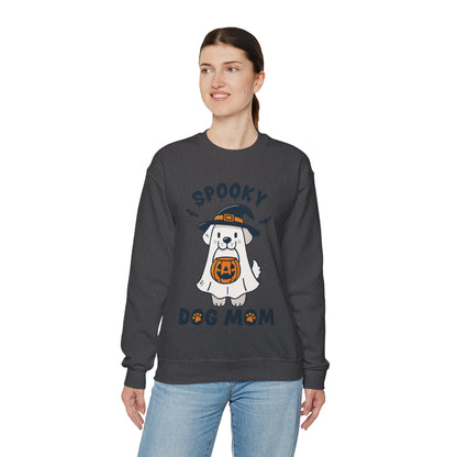 Spooky Dog Mom Sweatshirt Halloween Ghost Dog Sweater Women Dog Lover Pullover Cute Dog Mom Gift Trick or Treat Dog Mom Halloween Sweatshirt