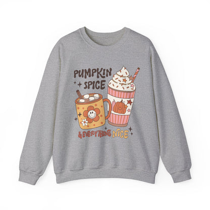 Pumpkin Spice and Everything Nice Sweatshirt Hot Chocolate Sweater Pumpkin Spice Sweater Fall Coffee Sweat Retro Fall Latte Autumn Apparel