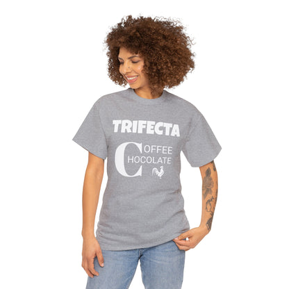 Funny Unisex Heavy Cotton Tee, "Trifecta of "C"s", Rude Adult Unique Novelty Gift, Naughty Gag T-shirt Present, Fun Divorcee