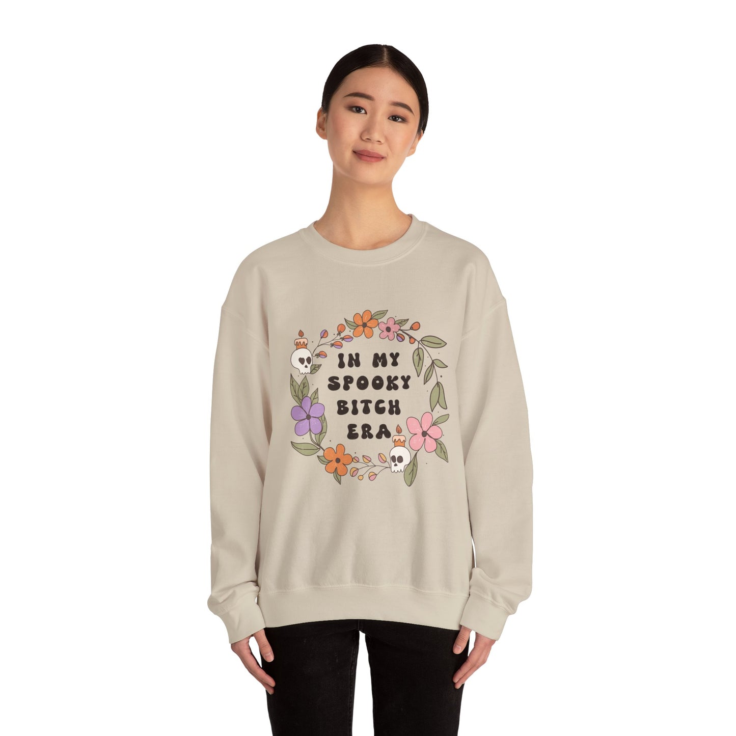 In My Spooky Bitch Era Sweatshirt Funny Halloween Sweater Trendy Retro Halloween Spooky Bitch Vintage Halloween Sweater Fall Season Women