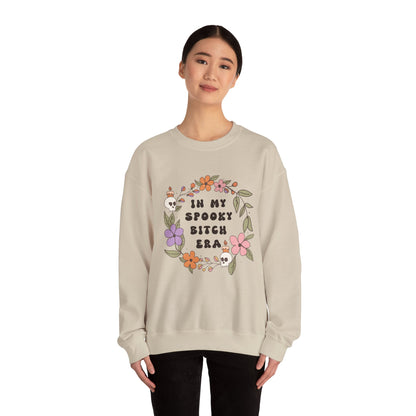 In My Spooky Bitch Era Sweatshirt Funny Halloween Sweater Trendy Retro Halloween Spooky Bitch Vintage Halloween Sweater Fall Season Women