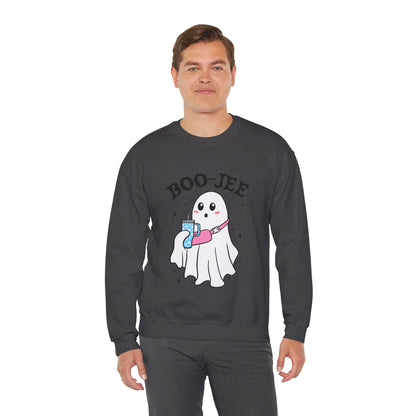 Halloween Boo-Jee Sweatshirt Boujee Ghost Sweater Cute Ghost Halloween Sweatshirt Boo-Jee Funny Halloween Spooky Season Pullover Sweater