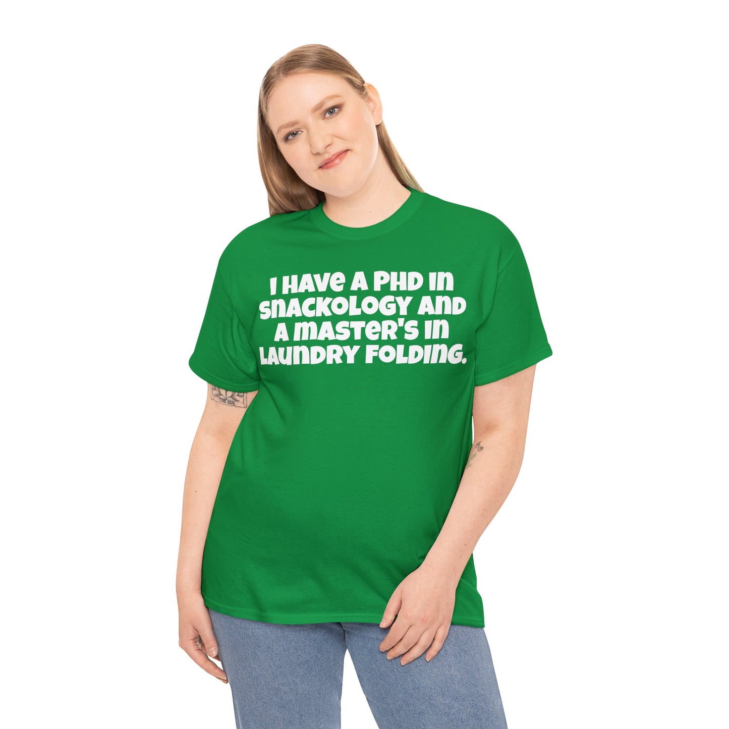 Funny Mom's Unisex Heavy Cotton Tee,"I have a PHD...", Mother's Day Gift, T-shirt for Her,Ladies Adult Unique Novelty Present