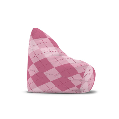 Tartan Bean Bag Chair Cover Pink Scottish Aesthetic Home Decor Cross-checkered Beanbag Teens Dorm Bedroom Living Room Games Room Patio Gift