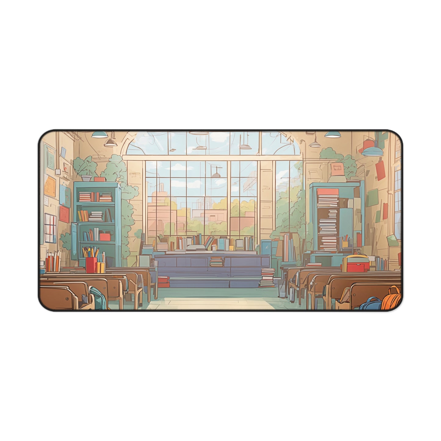 Anime Classroom Desk Mat Large Office Desk Accessory Manga XL Mouse Pad Japanese Desk Pad Lofi Fan Gaming Mousepad Unique Gift Idea Teacher