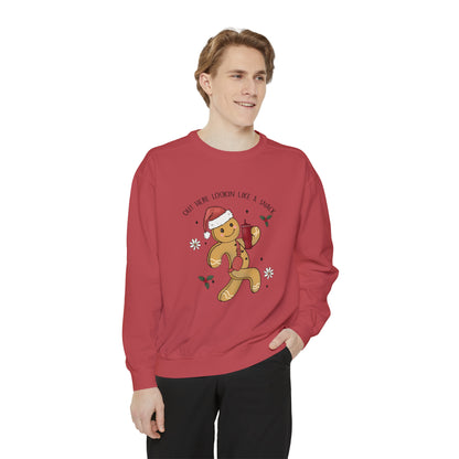 Comfort Colors® Out Here Lookin Like A Snack Sweatshirt Boojee Christmas Sweatshirt Gingerbread Man Sweater Funny Christmas Gift Holiday Tee