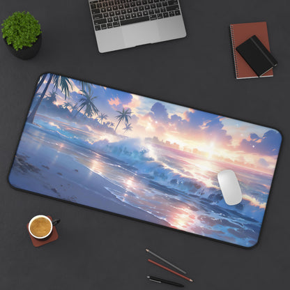 Anime Beach Desk Mat Skyscraper Office Desk Accessoies Manga Fan Mouse Pad Japanese Desk Pad Landscape Large Gaming Mousepad XL Unique Gift