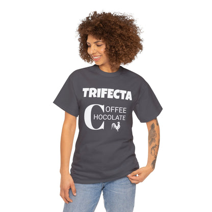 Funny Unisex Heavy Cotton Tee, "Trifecta of "C"s", Rude Adult Unique Novelty Gift, Naughty Gag T-shirt Present, Fun Divorcee