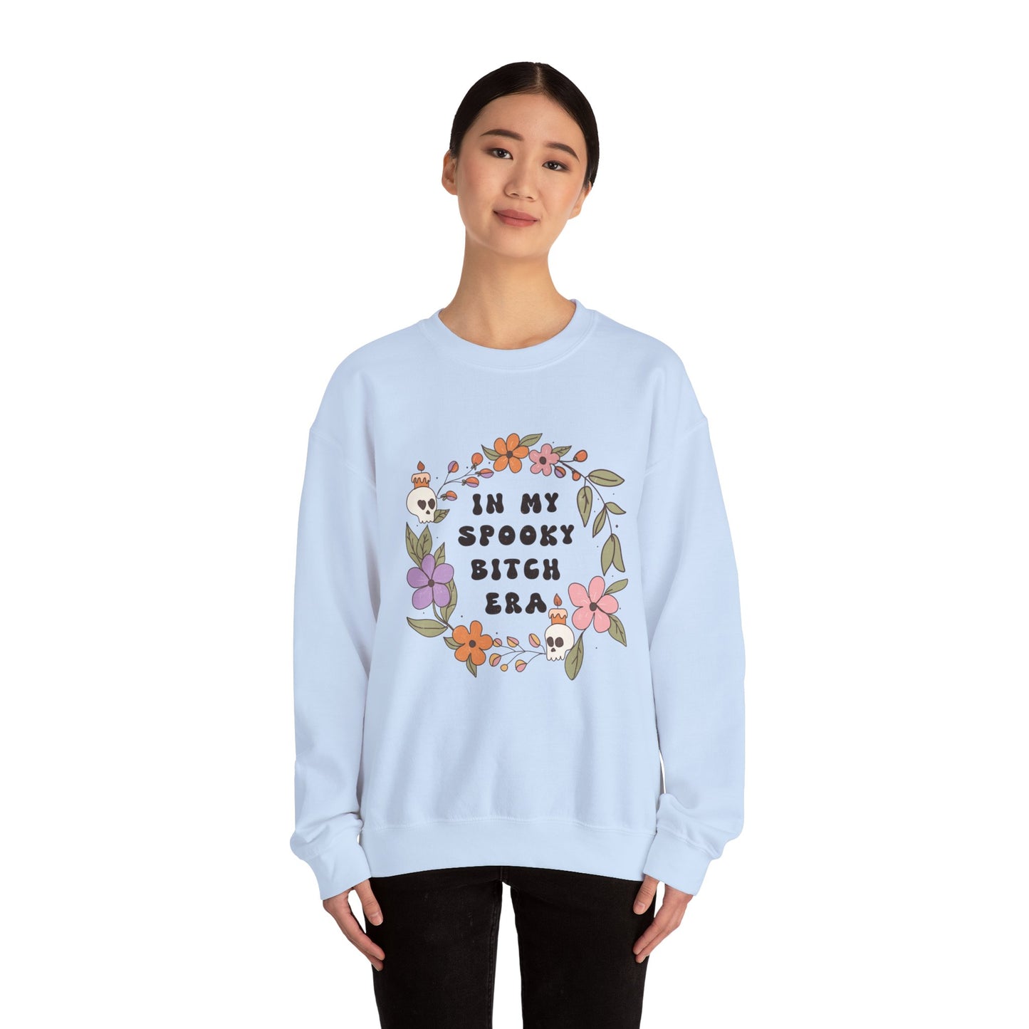 In My Spooky Bitch Era Sweatshirt Funny Halloween Sweater Trendy Retro Halloween Spooky Bitch Vintage Halloween Sweater Fall Season Women