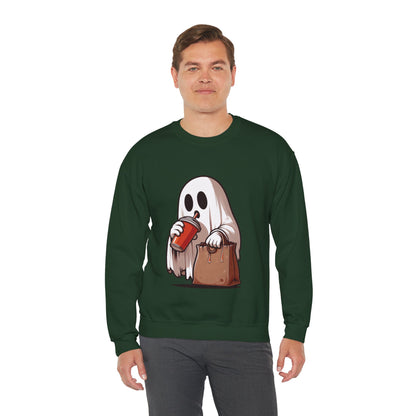 Boujee Spooky Ghost Sweatshirt Boo Jee Coffee Lover Halloween Sweater Cute Bougie Ghost Pullover Sweater Boo-Jee Ghost Spooky Season Gift 2