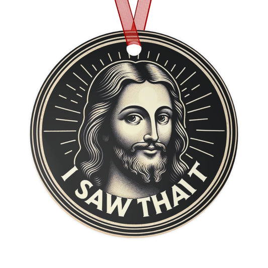 Jesus I Saw That Ornament Funny Christmas Ornament Jesus Meme Gag White Elephant Gift Exchange Gift Secret Santa Vintage Jesus Funny Gift