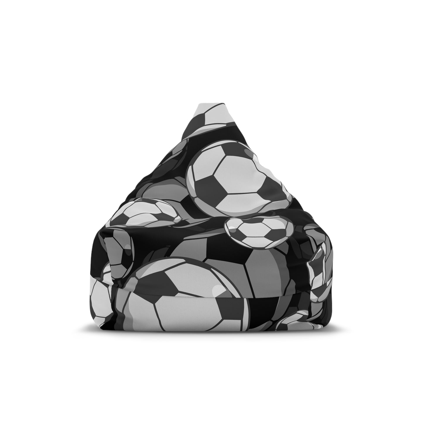 3D Soccer Bean Bag Chair Cover Sports Home Decor Black White Football Beanbag Gaming Room Chair Gift for Boys Man Cave Adult Beanbag Gift