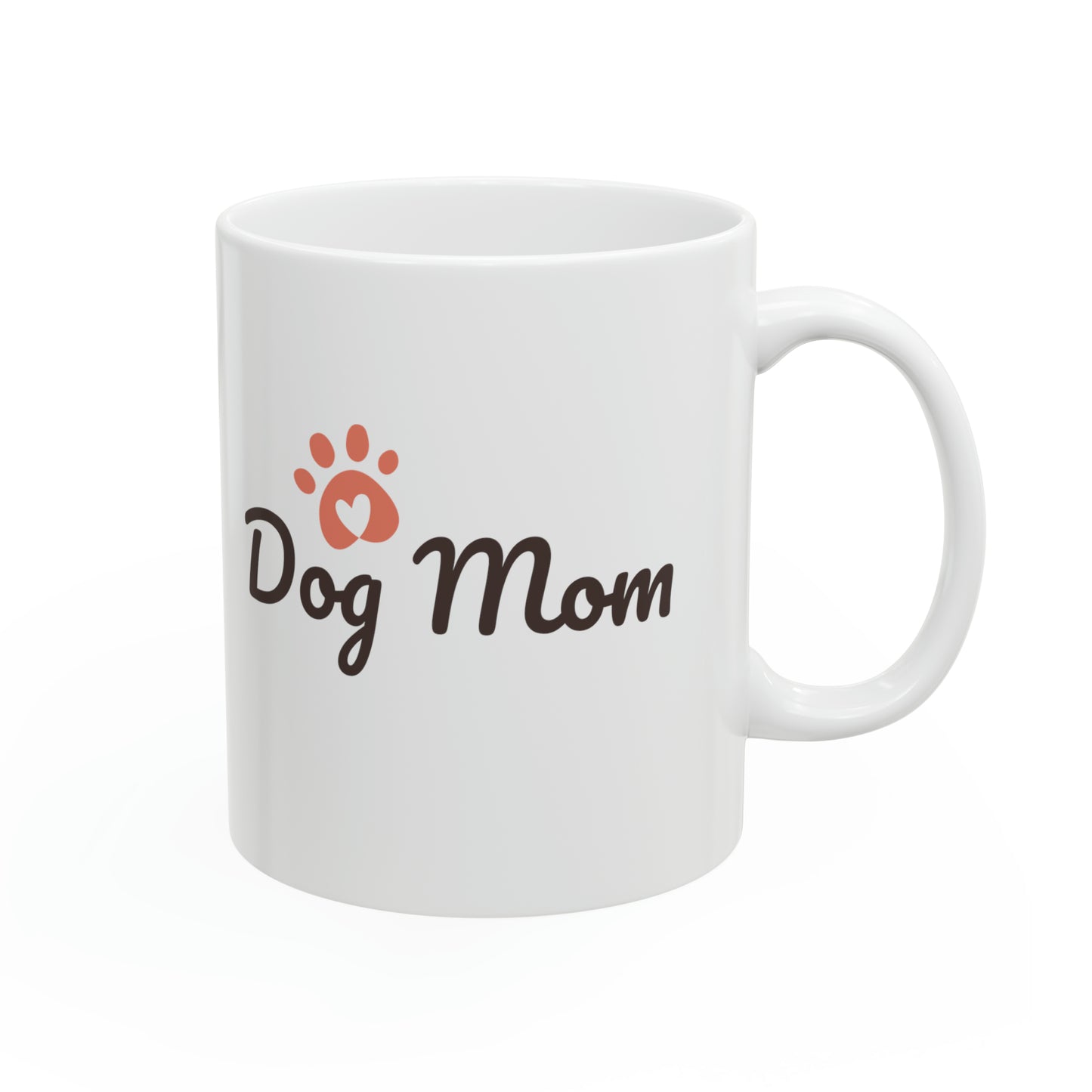 Dog Mother's Day 11oz Coffee Mug,"Dog Mom", Unique Novelty Dog Mother's Present, Dog Mom Gift, Dog Lover Cup, Fur Mom,Dog Mama,From Fur Baby