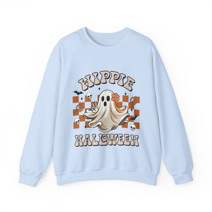 Hippie Halloween Sweatshirt Cute Ghost Sweatshirt Retro Ghost Halloween Sweater Groovy Halloween Sweat Trendy Boho Crewneck Fall Hippy Gift