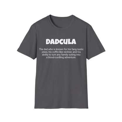 Funny Dad's Mens Softstyle T-shirt, "Dadcula", Father's Day Gift, Tee for Him, Adult Humorous Unique Novelty Apparel Present