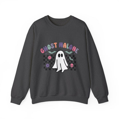 Ghost Malone Sweatshirt Retro Vintage Halloween Sweater Cute Ghost Sweat Funny Halloween Crewneck Spooky Season Sweatshirt Stay Spooky Gift