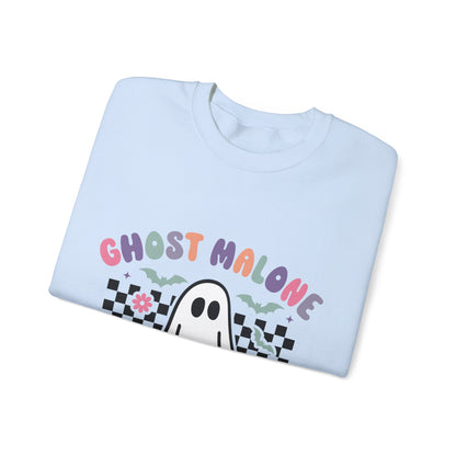 Ghost Malone Sweatshirt Retro Vintage Halloween Sweater Cute Ghost Sweat Funny Halloween Crewneck Spooky Season Sweatshirt Stay Spooky Gift