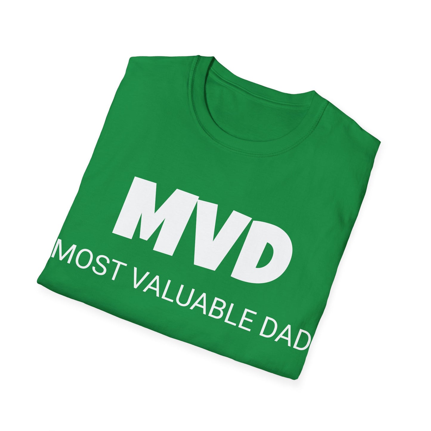 Funny Dad Unisex Softstyle T-Shirt, "MVD", Father's Day Gift, Mens Adult Tee Unique Novelty Present,Ideas for Pappa,Daddy,Pop