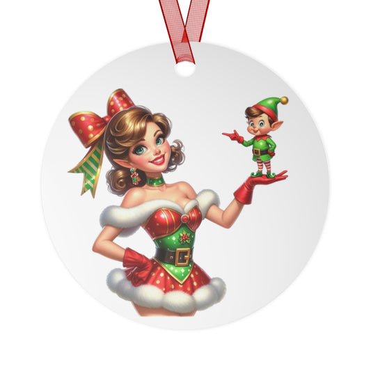 1950s Pin-Up Girl Ornament Christmas Tree Holiday Ornament Retro Vintage Decor Housewife Pop-Art Secret Santa Gift Xmas Stocking Filler 2