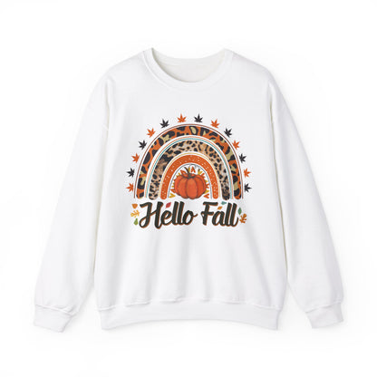 Hello Fall Sweatshirt Retro Vintage Fall Sweater Fall Leopard Sweatshirt Fall Time Sweater Cute Thanksgiving Sweatshirt Pumpkin Spice Sweat