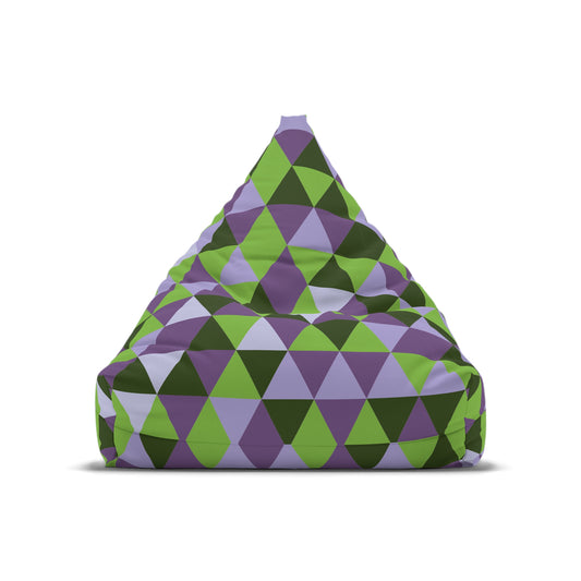 Mid Century Modern Bean Bag Chair Cover Triangles Home Decor Green Purple Beanbag Funky Teens Dorm Bedroom Living Room Furniture Games Room